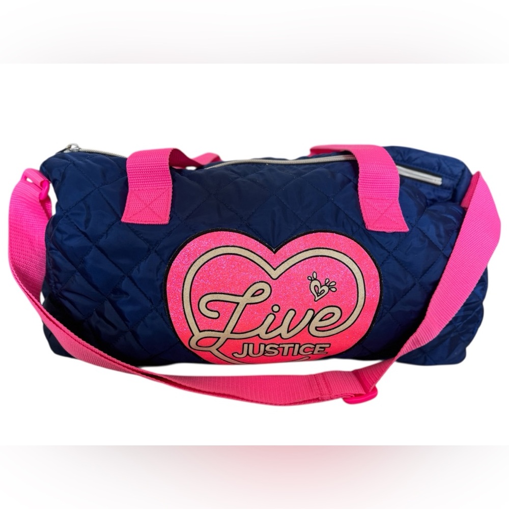 Justice Duffel Bag with Heart Design
